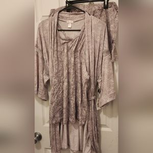 Lilac Floral Pajama 3 Pc. SET New With Tags